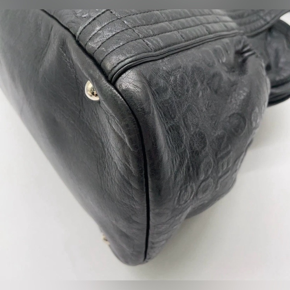 Chanel Black Calfskin Rue Cambon Embossed Unlimited Shoulder Bag - Picture 6 of 14